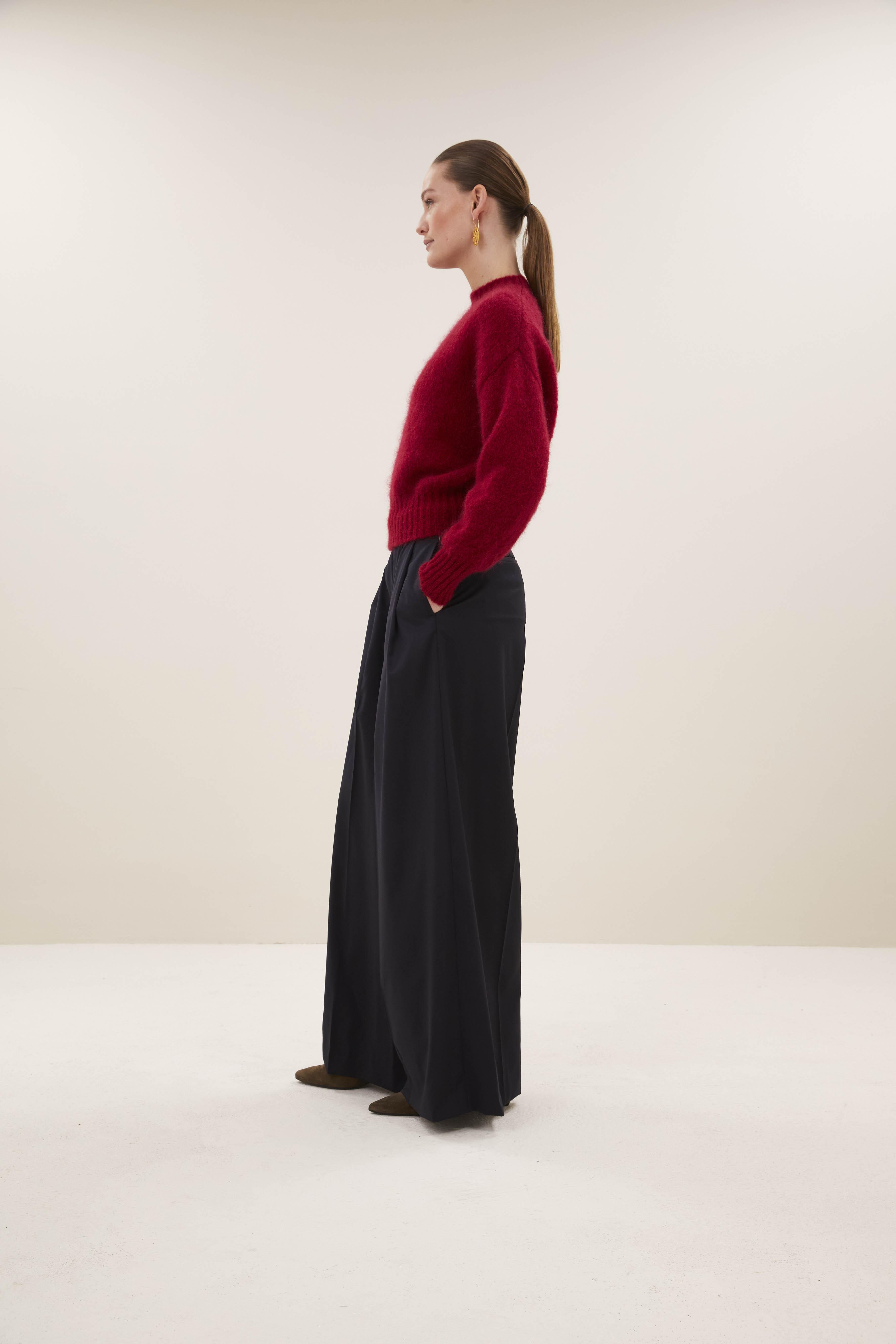 By-Bar Sonny Wine Rose Mohair Pullover Damen rot